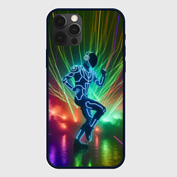 Чехол для iPhone 12 Pro Neon cyber dance - ai art fantasy, цвет: 3D-черный