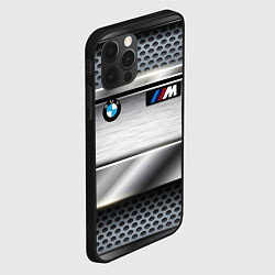 Чехол для iPhone 12 Pro BMW metal texture, цвет: 3D-черный — фото 2