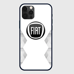 Чехол для iPhone 12 Pro Fiat white poly, цвет: 3D-черный