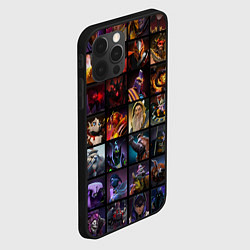 Чехол для iPhone 12 Pro Dota 2 - все персонажи, цвет: 3D-черный — фото 2