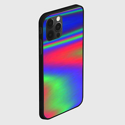 Чехол для iPhone 12 Pro Неоновые цвета градиент краски, цвет: 3D-черный — фото 2