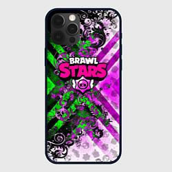 Чехол для iPhone 12 Pro Brawl stars pattern geometry, цвет: 3D-черный