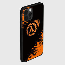 Чехол для iPhone 12 Pro Half life 3 краски оранжевые, цвет: 3D-черный — фото 2