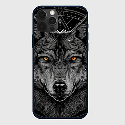 Чехол для iPhone 12 Pro Морда волка, цвет: 3D-черный