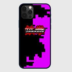 Чехол для iPhone 12 Pro Tekken pattern pink, цвет: 3D-черный