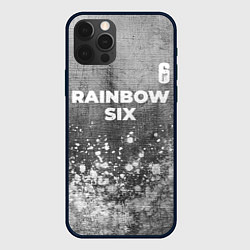 Чехол для iPhone 12 Pro Rainbow Six - grey gradient посередине, цвет: 3D-черный