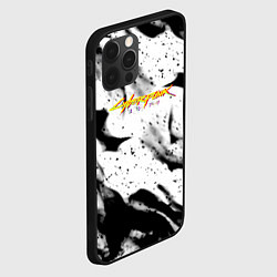 Чехол для iPhone 12 Pro Cyberpunk 2077 fire black, цвет: 3D-черный — фото 2