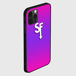 Чехол для iPhone 12 Pro Sally Face neon gradient, цвет: 3D-черный — фото 2