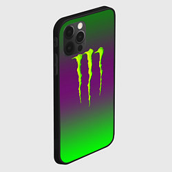 Чехол для iPhone 12 Pro Monster energy gradient, цвет: 3D-черный — фото 2