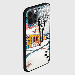 Чехол для iPhone 12 Pro Зимний городской пейзаж, цвет: 3D-черный — фото 2