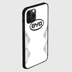 Чехол для iPhone 12 Pro BYD white poly, цвет: 3D-черный — фото 2