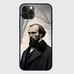 Чехол для iPhone 12 Pro Достоевский зимняя аллея, цвет: 3D-черный