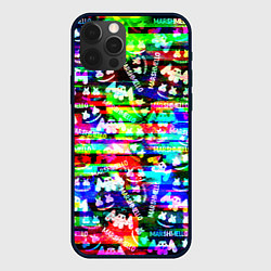 Чехол для iPhone 12 Pro Marshmello music краски, цвет: 3D-черный