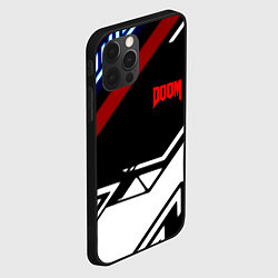 Чехол для iPhone 12 Pro Doom steel geometry, цвет: 3D-черный — фото 2