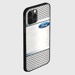 Чехол для iPhone 12 Pro FORD metal steel auto, цвет: 3D-черный — фото 2