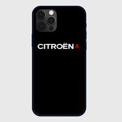 Чехол для iPhone 12 Pro Citroen logo, цвет: 3D-черный