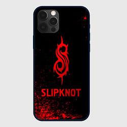 Чехол для iPhone 12 Pro Slipknot - red gradient, цвет: 3D-черный