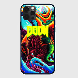 Чехол для iPhone 12 Pro Doom monster mars, цвет: 3D-черный