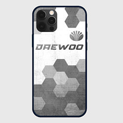 Чехол для iPhone 12 Pro Daewoo - white gradient посередине, цвет: 3D-черный