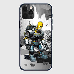 Чехол для iPhone 12 Pro Homer Simpson cool cyborg - ai art fantasy, цвет: 3D-черный