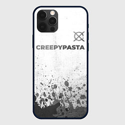 Чехол для iPhone 12 Pro CreepyPasta - white gradient посередине, цвет: 3D-черный
