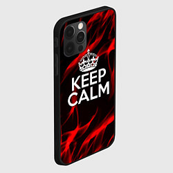 Чехол для iPhone 12 Pro Keep calm flame red, цвет: 3D-черный — фото 2