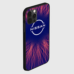 Чехол для iPhone 12 Pro Nissan red energy, цвет: 3D-черный — фото 2