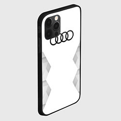 Чехол для iPhone 12 Pro Audi white poly, цвет: 3D-черный — фото 2