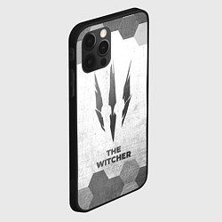 Чехол для iPhone 12 Pro The Witcher - white gradient, цвет: 3D-черный — фото 2