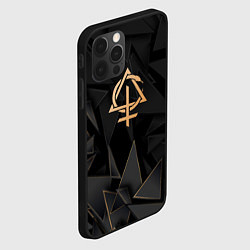 Чехол для iPhone 12 Pro Behemoth golden poly, цвет: 3D-черный — фото 2