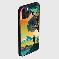 Чехол для iPhone 12 Pro На природе абстракция, цвет: 3D-черный — фото 2