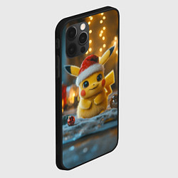 Чехол для iPhone 12 Pro Пикачу и Рождество, цвет: 3D-черный — фото 2