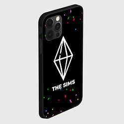 Чехол для iPhone 12 Pro The Sims конфети, цвет: 3D-черный — фото 2