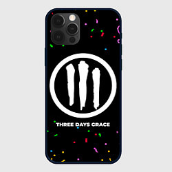 Чехол для iPhone 12 Pro Three Days Grace конфети, цвет: 3D-черный