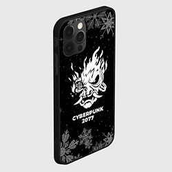 Чехол для iPhone 12 Pro Снежный Cyberpunk 2077, цвет: 3D-черный — фото 2