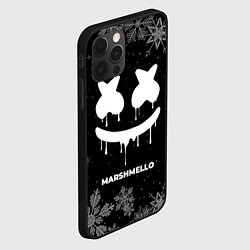 Чехол для iPhone 12 Pro Снежный Marshmello, цвет: 3D-черный — фото 2