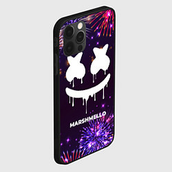 Чехол для iPhone 12 Pro Праздничный Marshmello, цвет: 3D-черный — фото 2