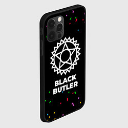 Чехол для iPhone 12 Pro Black Butler конфети, цвет: 3D-черный — фото 2
