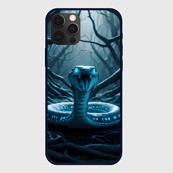 Чехол для iPhone 12 Pro Цифровая змея, цвет: 3D-черный