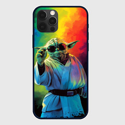 Чехол для iPhone 12 Pro Крутой Йода - Звездные войны, цвет: 3D-черный