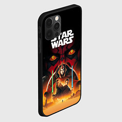 Чехол для iPhone 12 Pro Звездные войны - Скрытая угроза, цвет: 3D-черный — фото 2