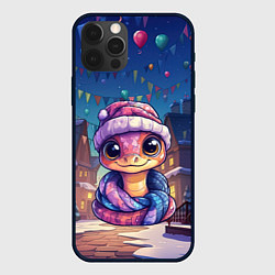 Чехол для iPhone 12 Pro Змейка и новогодняя ночь 2025, цвет: 3D-черный