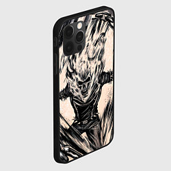 Чехол для iPhone 12 Pro Ghost Rider, цвет: 3D-черный — фото 2