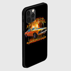 Чехол для iPhone 12 Pro Автомобиль Ford Mustang, цвет: 3D-черный — фото 2