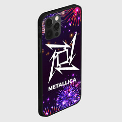 Чехол для iPhone 12 Pro Праздничный Metallica, цвет: 3D-черный — фото 2