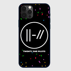 Чехол для iPhone 12 Pro Twenty One Pilots конфети, цвет: 3D-черный