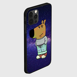 Чехол для iPhone 12 Pro Чиловый парень в космосе, цвет: 3D-черный — фото 2