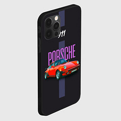 Чехол для iPhone 12 Pro Porsche 911 cпортивный немецкий автомобиль, цвет: 3D-черный — фото 2