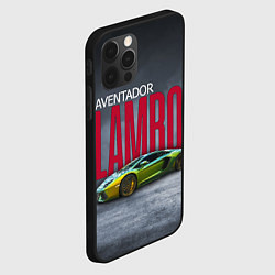 Чехол для iPhone 12 Pro Итальянский гиперкар Lambo Aventador, цвет: 3D-черный — фото 2