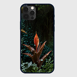Чехол для iPhone 12 Pro Объемные растения, цвет: 3D-черный